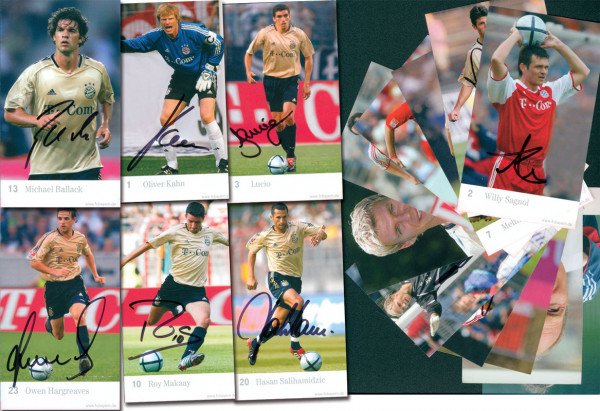 München, Bayern - AK 2004/05: 17 x Autograph Cards 2012 FC Bayern Munich