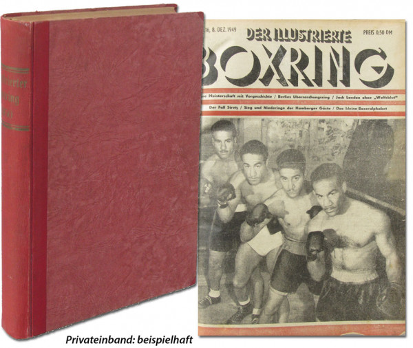 Der illustrierte Boxring Jahrgang 1950, Nr. 1-52 Jahrgang, komplett; gebunden.