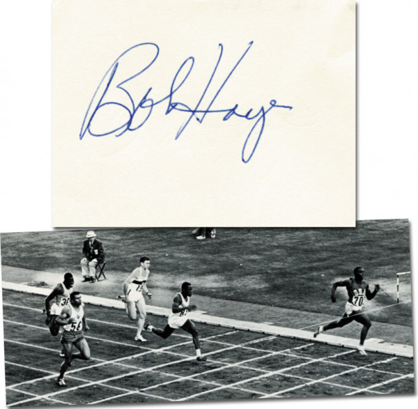 Jones, Hayes: Autograph Olympic Games 1960 1964 Athetics USA