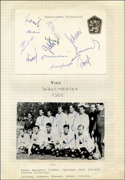 CSSR - Vizeweltmeister 62: Autograph Football World Cup 1962 CSSR