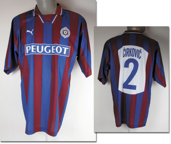 match worn football shirt Partizan Belgrad 2002