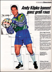 Andy Köpke. Lifesize poster from Kicker