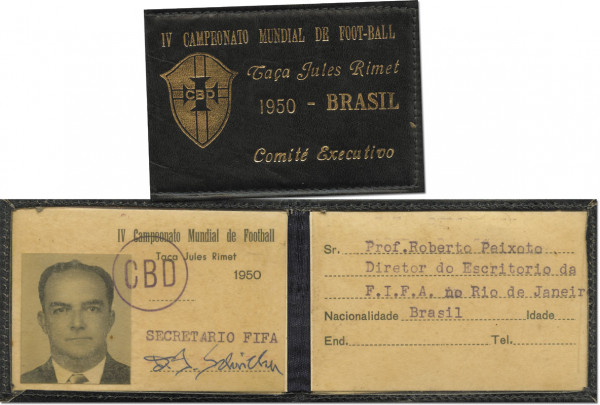 Secretario FIFA - Roberto Peixoto, Ausweis Uruguay WM1950