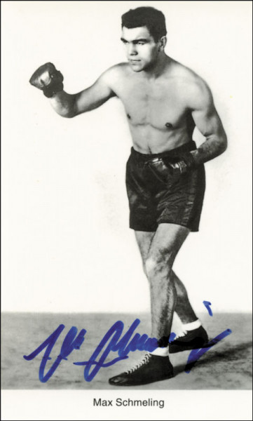 Schmeling, Max: Boxing autograph. Max Schemeling postcard