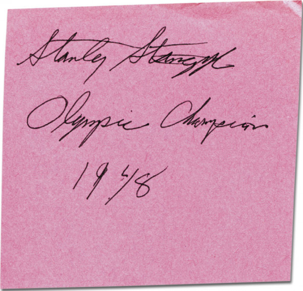 Stanczyk, Stanley: Olympic Games 1948 Autograph Weightlifting USA