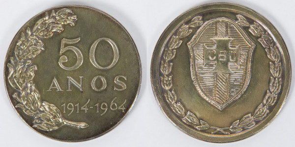 Commemorative Medal 50 Years Brazil Football 1964