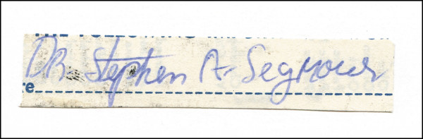 Seymour, Stephen: Autograph Olympic Games 1948 athletics USA