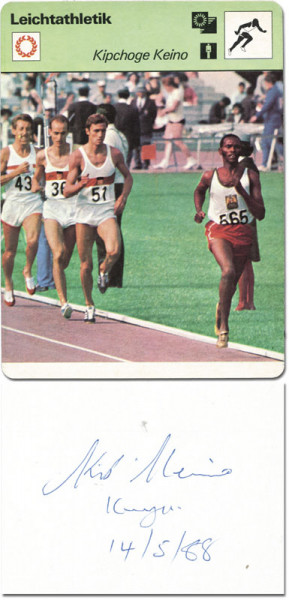 Keino, Kipchoge: Autograph Olympic Games 1968 1972 Athletics Kenia
