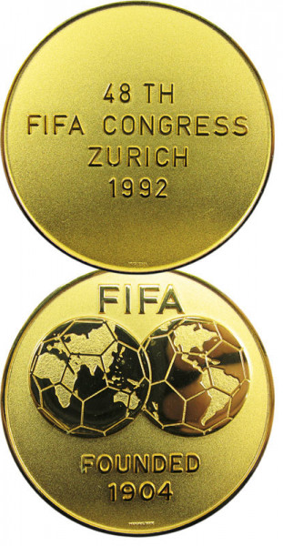 Medaille FIFA Kongress 1992, FIFA-Medaille 1992