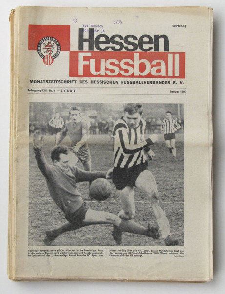 Hessen Fußball 1965 : Nr.1-12 komplett