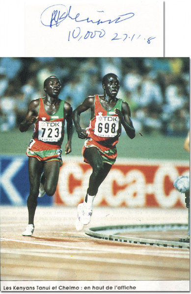 Chelimo, Richard: Olympic Games 1992 Autograph. Richard Chelimo