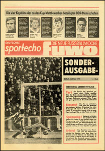 Deutsches Sport Echo 71 gem. mit FUWO: DDR-Fußballsaison 1971/72