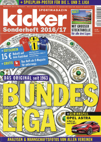 Sondernummer 2016 : Kicker Sonderheft 16/17 BL