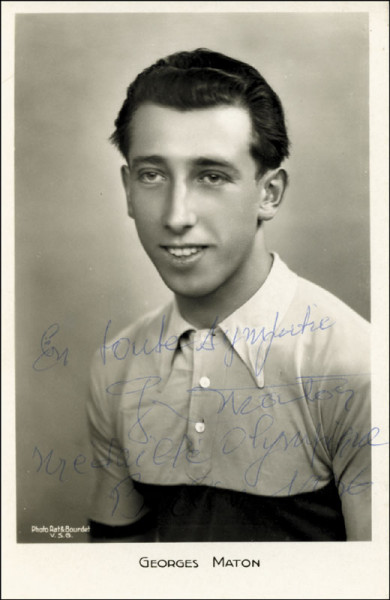 Maton, Georges: Olympic Games 1936 Cycling Autograph
