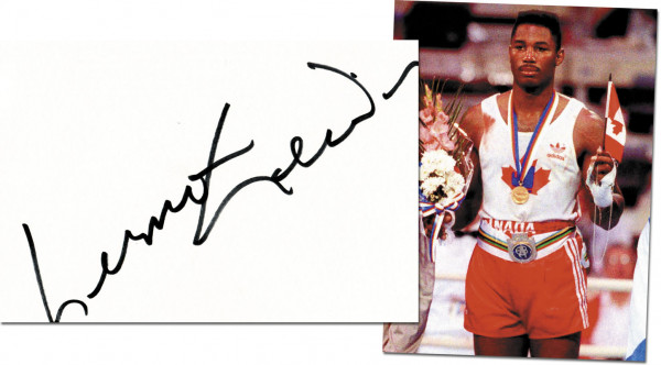 Lewis, Lennox: Autograph Olympic Games 1988 boxing Canada