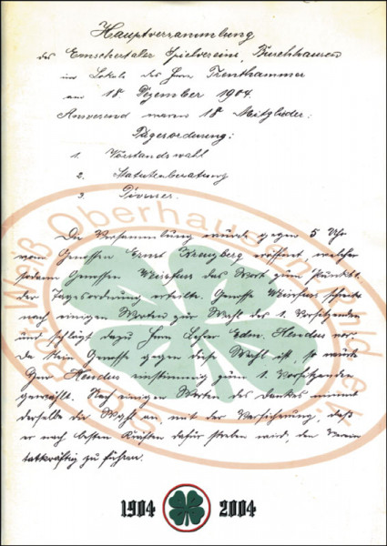 S.C. Rot-Weiß Oberhausen 1904 - 2004.