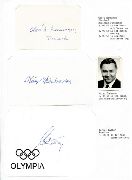 Moderner Fünfkampf Finnland 1956: Olympic Games 1956 Autograph Fin Modern pentatlon