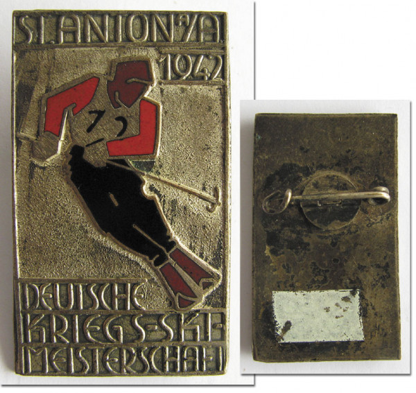 Skimeisterschaften 1942 Pin, Teilnehmerabzeichen 1942