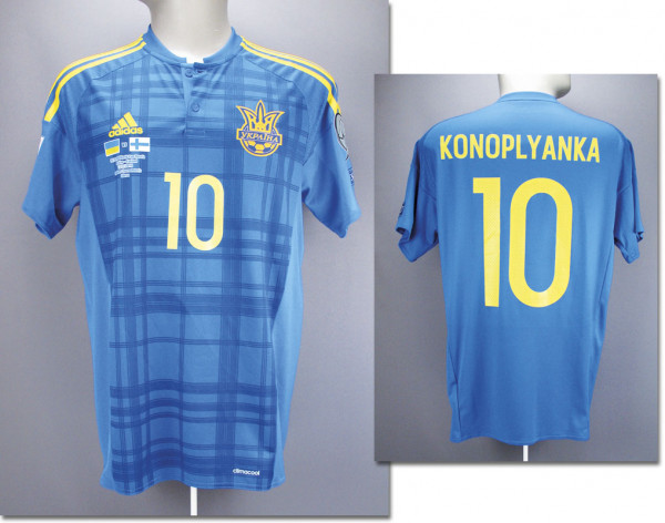 Yevgen Konoplyanka am 12.11.2016 gegen Finnland, Ukraine - Trikot 2014 WM Quali