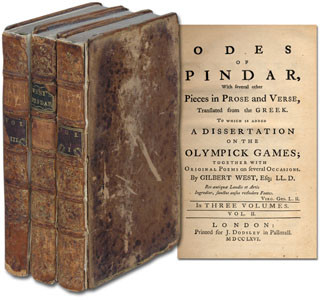 Olympic Games and the Odes of Pindar 3 Vols. 1766