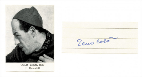 Colo, Zeno: Olympic Games 1952 Autograph Skiing Italy