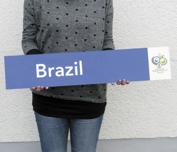 Brazil, 75x15 cm, Kabinenschild WM2006