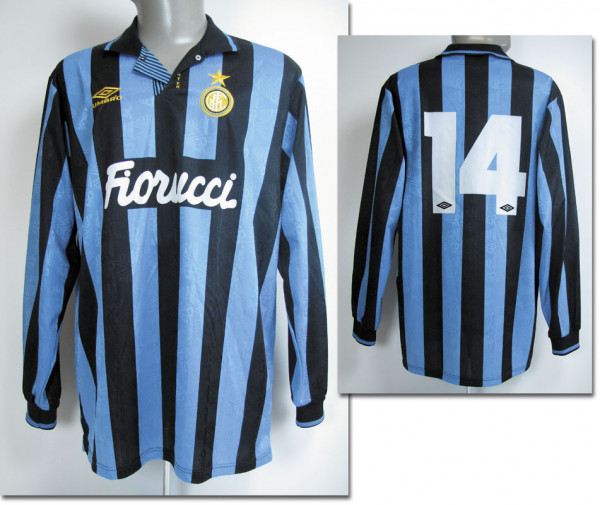 match worn football shirt Inter Milan 1993/94