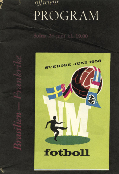 Programme: World Cup 1958. Brasil v France