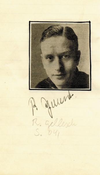 Gellesch, Rudi: Autograph Football Germany 1936
