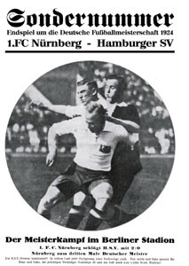 Sonderausgabe zum Endspiel um die Deutsche Fußballmeisterschaft 1924 zwischen dem HSV und 1.FC Nürnb