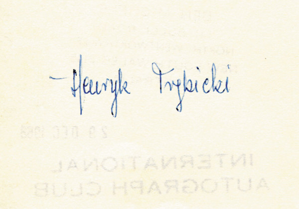 Trebicki, Henryk: (1940-1996) original Signatur Henryk Trebicki