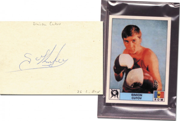 Cu?ov, Simion: Olympic Games 1976 Boxing Autograph Romania