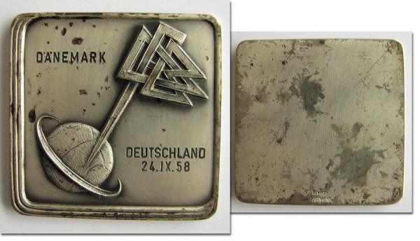 German Football Medal 1958 Danemark v Germany