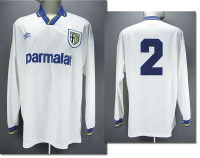 1993–94 Parma AC home uniform 1993/94 Parma Home Football Shirt / Old Official Umbro