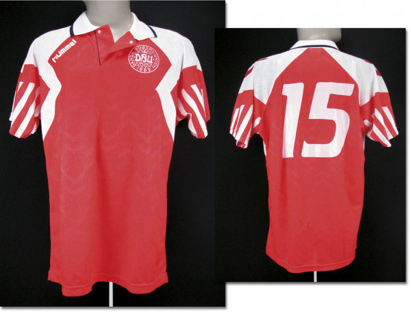 match worn football shirt Denmark 1992-1993