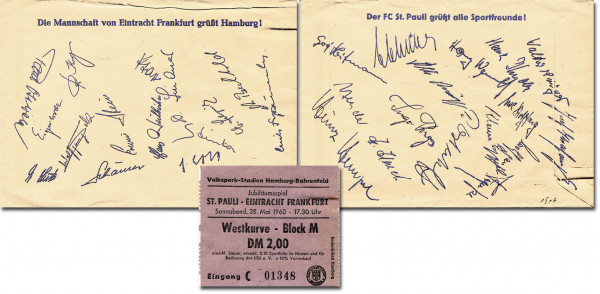 German Football Ticket + Souvenir 1960