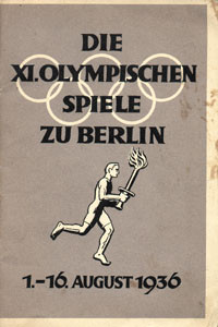 Die XI.Olympischen Spiele zu Berlin. 1.bis 16.August 1936. Zusammengestellt von der Reichsführung der Deutschen Stenografenschaft.