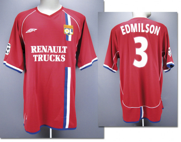 Edmilson am 17.09.2003 gegen RSC Anderlecht, Lyon, Olympique - Trikot 2003/04