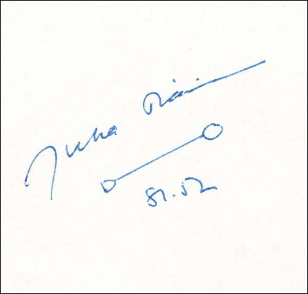 Tiainen, Juha: Autograph Olympic Games 1984 athletics Finland