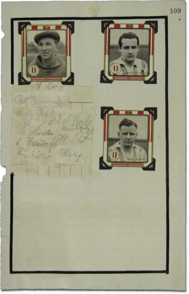 Leipzig,Sportfreunde 1939: Blancobelege mit 10 original Signaturen der Spiele