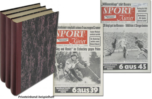 Sport Kurier 1975 BW Baden-Württemberg: Nr.1-105/1 komplett