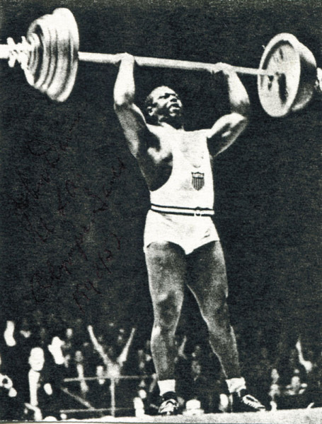 Davis, John: Olympic Games 1952 Autograph Weightlifting USA