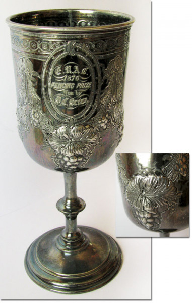 Großer, reich verzierter Silberpokal der USA, Silberpokal Fechten1876