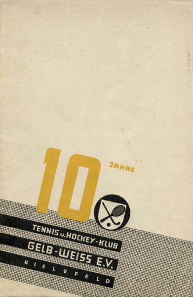 10 Jahre Tennis u. Hockey-Klub Gelb Weiß e.V. Bielefeld. (1921-1931).