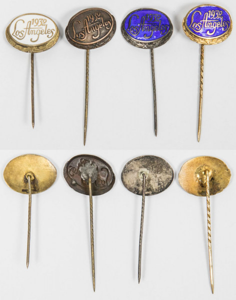 Olymic Games Los Angeles 1932. 4x Souvenir Pin