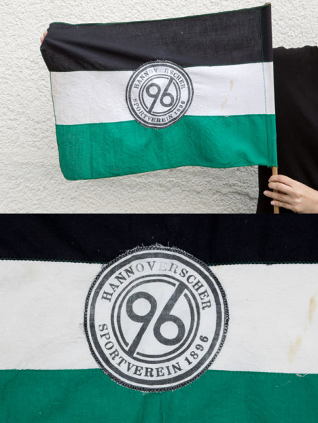 Original Stadionfanflagge von Hannover 96 ca. 1970, Hannover 96 - Stadionfanflagge