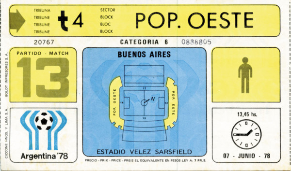 Ticket World Cup 1978