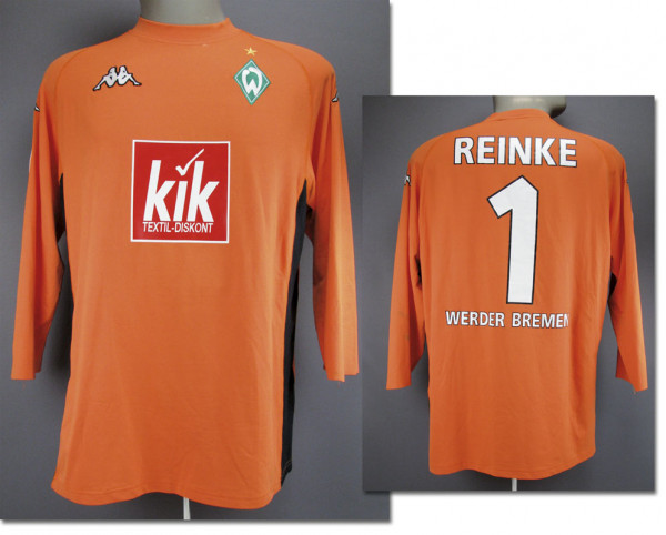 Andreas Reinke, am 8.03.2005 gegen Olympique Lyon, Bremen, Werder - Trikot 2004/05
