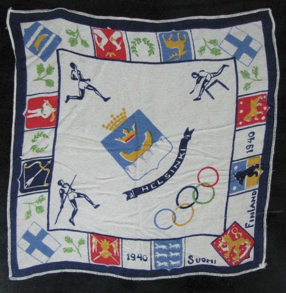 Olympic Games 1940. Silk Scarf Heslinki