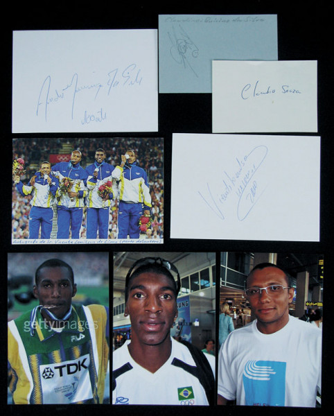 OSS 2000 4x100 m Brasilien: Olympic Games 2000 Autograph Athletics Brasil